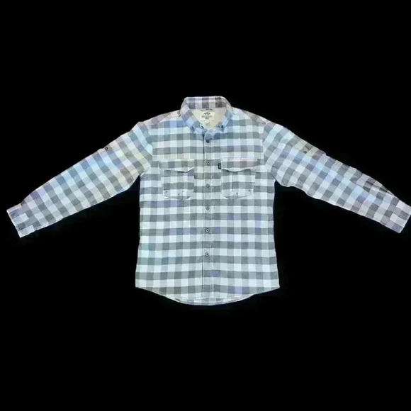 AFTCO Other - Men's AFTCO Plaid Button Up Shirt Gray White Size S